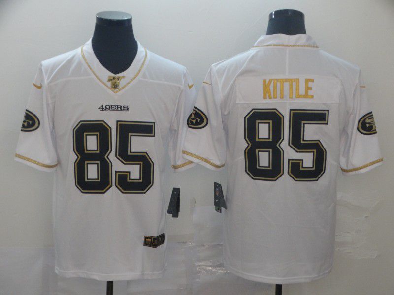Men San Francisco 49ers #85 Kittle White Retro gold character Nike NFL Jerseys->san francisco 49ers->NFL Jersey